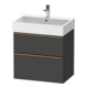 Duravit Meuble sous lavabo D-Neo 68,4x44,2 cm, gris, 1 porte, 1 tiroir-1