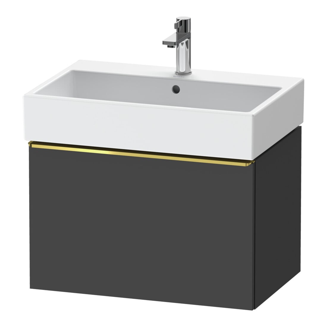 Duravit Meuble sous lavabo D-Neo 68,4x44,2 cm, gris clair, 1 tiroir, suspendu
