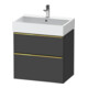 Duravit Meuble sous-lavabo D-Neo 68,4x44,2 cm, gris mat, 1 porte, 1 tiroir-1