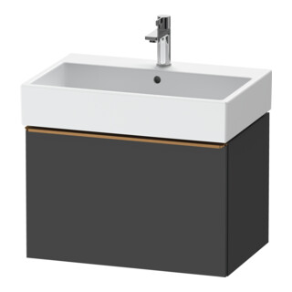 Duravit Meuble sous-lavabo D-Neo 68,4x44,2 cm, gris mat, 1 tiroir, suspendu