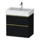 Duravit Meuble sous-lavabo D-Neo 68,4x44,2 cm, gris perle/ivoire, 1 porte, 1 tiroir-1