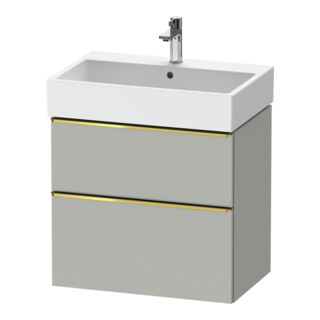 Duravit Meuble sous lavabo D-Neo 68,4x44,2 cm, gris poli/gr mat, 1 porte, 1 tiroir