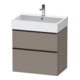 Duravit Meuble sous-lavabo D-Neo 68,4x44,2 cm, noir/Bas m, 1 porte, 1 tiroir-1