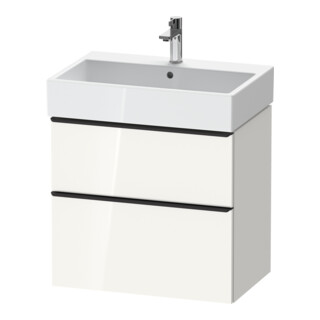 Duravit Meuble sous lavabo D-Neo 68,4x44,2 cm, noir/blanc, 1 tiroir, 1 coulissant