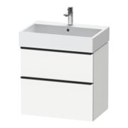 Duravit Meuble sous-lavabo D-Neo 68,4x44,2 cm, noir/blanc mat, 1 tiroir, 1 coulissant