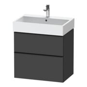Duravit Meuble sous lavabo D-Neo 68,4x44,2 cm, noir/Grap m, 1 porte, 1 tiroir-1