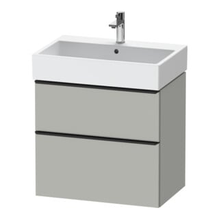 Duravit Meuble sous lavabo D-Neo 68,4x44,2 cm, noir/gris, 1 tiroir, 1 coulissant
