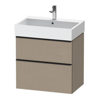 Duravit Meuble sous lavabo D-Neo 68,4x44,2 cm, noir/lin, 1 porte, 1 tiroir