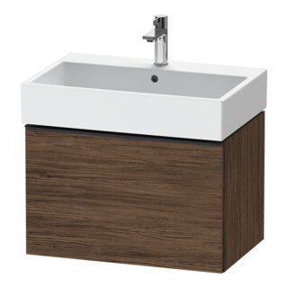 Duravit Meuble sous-lavabo D-Neo 68,4x44,2 cm, noir/noisette, 1 tiroir, suspendu