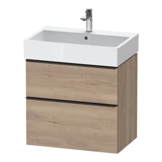 Duravit Meuble sous-lavabo D-Neo 68,4x44,2 cm, noir/œuf, 1 porte, 1 tiroir