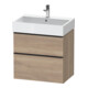 Duravit Meuble sous-lavabo D-Neo 68,4x44,2 cm, noir/œuf, 1 porte, 1 tiroir-1