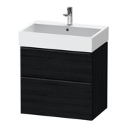 Duravit Meuble sous-lavabo D-Neo 68,4x44,2 cm, noir/œuf, 1 tiroir, 1 coulissant-1