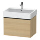 Duravit Meuble sous-lavabo D-Neo 68,4x44,2 cm, noir/œuf naturel, 1 tiroir, suspendu-1