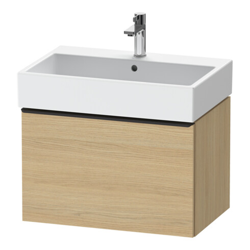 Duravit Meuble sous-lavabo D-Neo 68,4x44,2 cm, noir/œuf naturel, 1 tiroir, suspendu