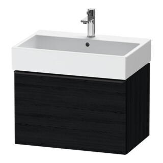 Duravit Meuble sous-lavabo D-Neo 68,4x44,2 cm, noir/œuf noir, 1 tiroir, suspendu