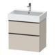 Duravit Meuble sous lavabo D-Neo 68,4x44,2 cm, noir/taupe, 1 porte, 1 tiroir-1