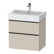 Duravit Meuble sous lavabo D-Neo 68,4x44,2 cm, noir/taupe, 1 porte, 1 tiroir