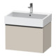 Duravit Meuble sous lavabo D-Neo 68,4x44,2 cm, noir/taupe, 1 tiroir, suspendu-1