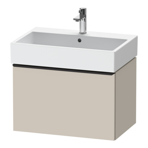 Duravit Meuble sous lavabo D-Neo 68,4x44,2 cm, noir/taupe, 1 tiroir, suspendu