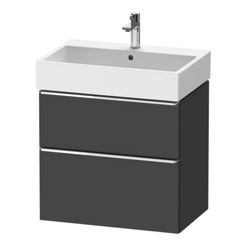 Duravit Meuble sous lavabo D-Neo 68,4x44,2cm, chrome/gris m, 1 porte, 1 tiroir
