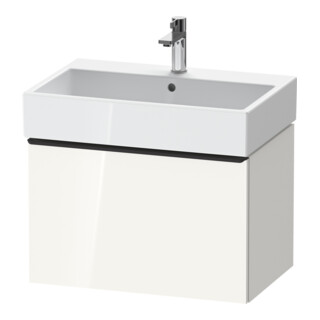 Duravit Meuble sous-lavabo D-Neo 68,4x44,2cm, noir/blanc brillant, 1 tiroir, suspendu