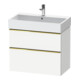 Duravit Meuble sous lavabo D-Neo 78,4x44,2 cm, blanc brillant, 1 porte, 1 tiroir-1