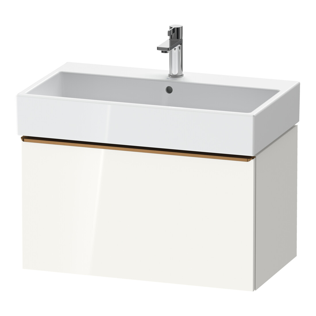 Duravit Meuble sous-lavabo D-Neo 78,4x44,2 cm, blanc brillant, 1 tiroir, suspendu