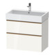 Duravit Meuble sous lavabo D-Neo 78,4x44,2 cm, blanc/gris, 1 porte, 1 tiroir-1