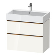 Duravit Meuble sous lavabo D-Neo 78,4x44,2 cm, blanc/gris, 1 porte, 1 tiroir