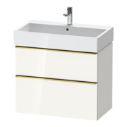 Duravit Meuble sous-lavabo D-Neo 78,4x44,2 cm, blanc poli, 1 porte, 1 tiroir