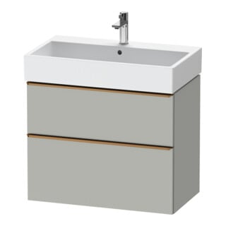 Duravit Meuble sous-lavabo D-Neo 78,4x44,2 cm, chêne brossé/gris, 1 porte, 1 tiroir