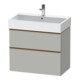 Duravit Meuble sous-lavabo D-Neo 78,4x44,2 cm, chêne brossé/gris, 1 porte, 1 tiroir-1