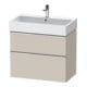 Duravit Meuble sous lavabo D-Neo 78,4x44,2 cm, chr/taupe m, 1 porte, 1 tiroir-1
