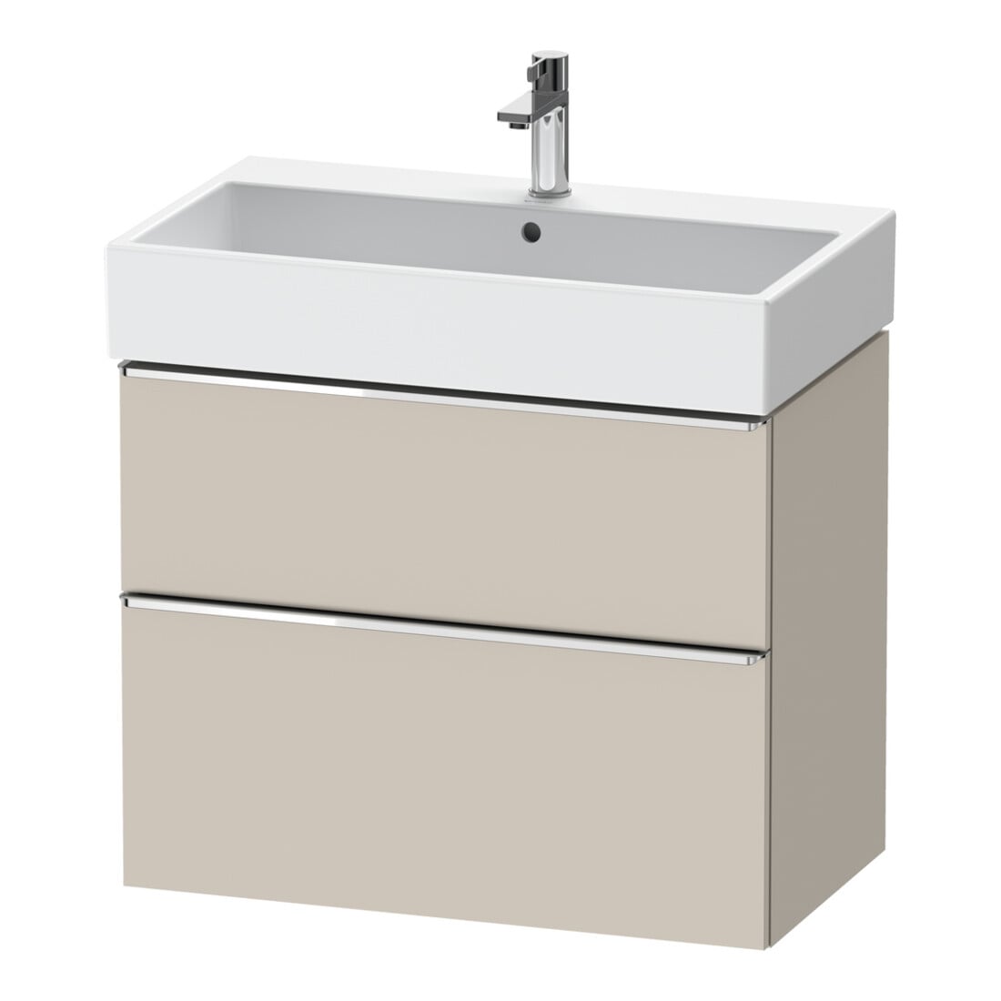 Duravit Meuble sous lavabo D-Neo 78,4x44,2 cm, chr/taupe m, 1 porte, 1 tiroir