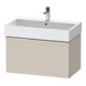 Duravit Meuble sous lavabo D-Neo 78,4x44,2 cm, chrome/taupe mat, 1 tiroir, suspendu-1