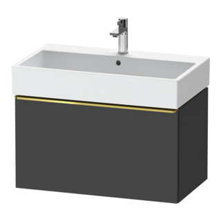 Duravit Meuble sous lavabo D-Neo 78,4x44,2 cm, gris brillant, 1 tiroir, suspendu
