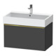 Duravit Meuble sous lavabo D-Neo 78,4x44,2 cm, gris brillant, 1 tiroir, suspendu-1