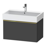 Duravit Meuble sous lavabo D-Neo 78,4x44,2 cm, gris brillant, 1 tiroir, suspendu