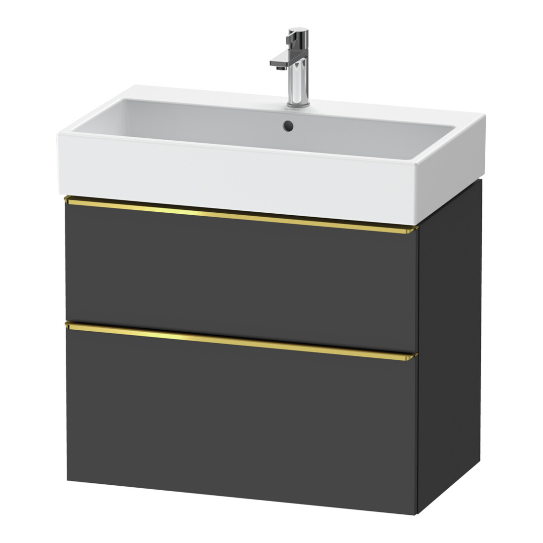Duravit Meuble sous-lavabo D-Neo 78,4x44,2 cm, gris mat, 1 tiroir, 1 porte