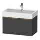 Duravit Meuble sous-lavabo D-Neo 78,4x44,2 cm, gris mat, 1 tiroir, suspendu-1