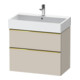 Duravit Meuble sous lavabo D-Neo 78,4x44,2 cm, gris perle/Taupe m, 1 porte, 1 tiroir-1