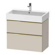 Duravit Meuble sous lavabo D-Neo 78,4x44,2 cm, gris perle/Taupe m, 1 porte, 1 tiroir