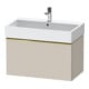 Duravit Meuble sous-lavabo D-Neo 78,4x44,2 cm, gris perle/Taupe m, 1 tiroir, suspendu-1
