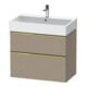 Duravit Meuble sous lavabo D-Neo 78,4x44,2 cm, gris poli/bois, 1 porte, 1 tiroir-1