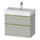 Duravit Meuble sous-lavabo D-Neo 78,4x44,2 cm, gris poli/gr mat, 1 porte, 1 tiroir-1