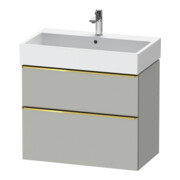 Duravit Meuble sous-lavabo D-Neo 78,4x44,2 cm, gris poli/gr mat, 1 porte, 1 tiroir