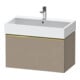Duravit Meuble sous-lavabo D-Neo 78,4x44,2 cm, gris poli/lin, 1 tiroir, suspendu-1