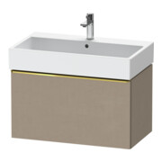 Duravit Meuble sous-lavabo D-Neo 78,4x44,2 cm, gris poli/lin, 1 tiroir, suspendu