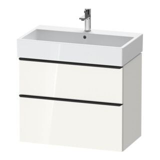 Duravit Meuble sous lavabo D-Neo 78,4x44,2 cm, noir/blanc, 1 tiroir, 1 coulissant
