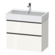 Duravit Meuble sous lavabo D-Neo 78,4x44,2 cm, noir/blanc, 1 tiroir, 1 coulissant-1